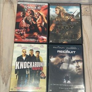 DVD Movie Collection: Torque, Troy, Knockaround Guys, The Recruit